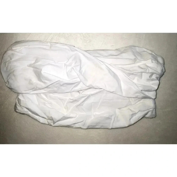 RNWY Womens White Twist Front Strapless Crop Top Size Small - Picture 4 of 5